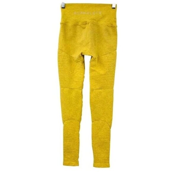 Alphalete OG Revival Leggings Yellow Women’s Size Small Mid Rise Activewear - Picture 3 of 12